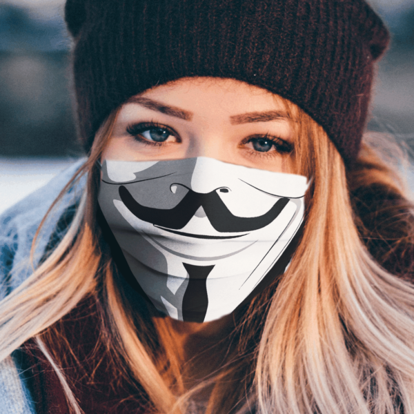 Anonymous Hero Guy Fawkes Smiling mouth cool movie Face Mask