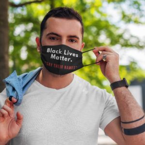 Black lives matter Say their names face mask Washable Reusable