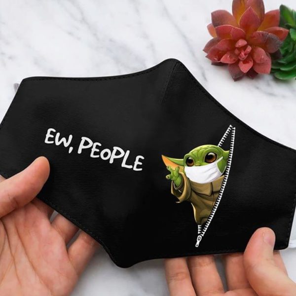 Ew People Baby Yoda Cloth Face Mask Reusable