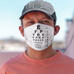 Eye Chart Visual Acuity Test Cloth Face Mask Reusable