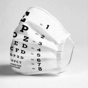 Eye Chart Visual Acuity Test Cloth Face Mask Reusable