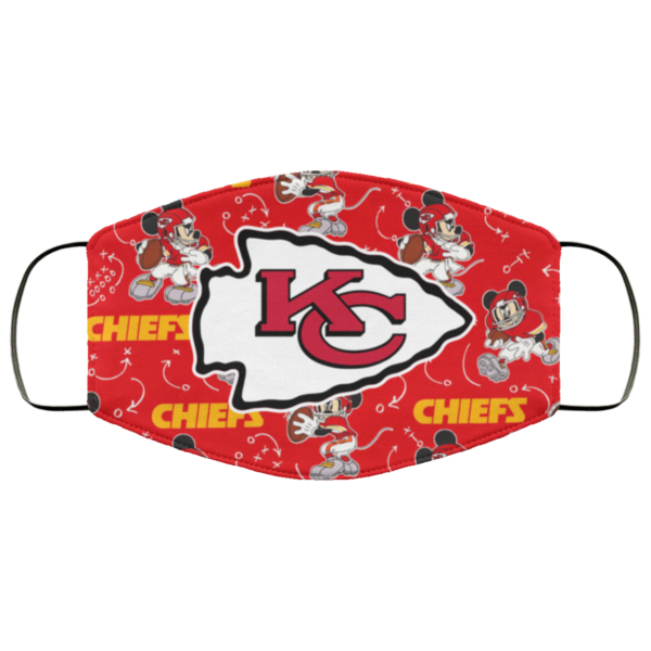 Fan’s Kansas City Chiefs Mickey Mouse Cloth Reusable Face Mask