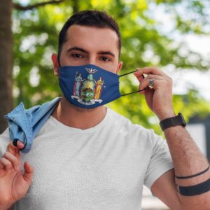 Flag of New York state face mask Washable Reusable