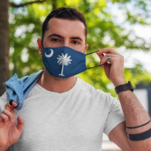 Flag of South Carolina state face mask Washable Reusable