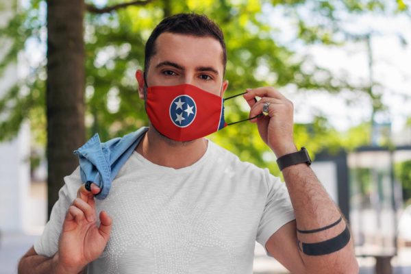 Flag of Tennessee state face mask Washable Reusable