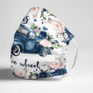 Jesus Take The Wheel blue Cloth Face Mask Reusable