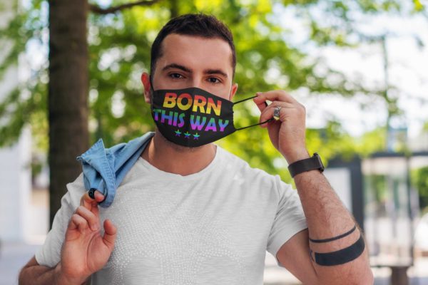 LGBT Born this way face mask Washable Reusable