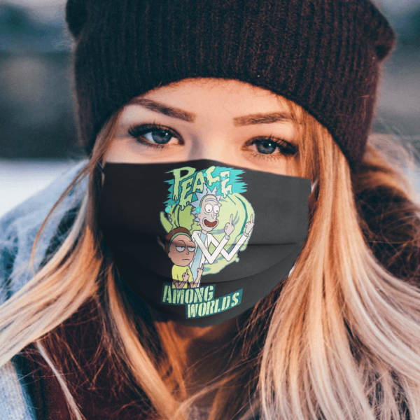 Peace between worlds Rick and Morty Peace among worlds Face Mask