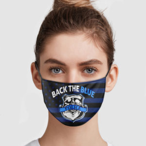 Police Back The Blue Reusable Face Mask