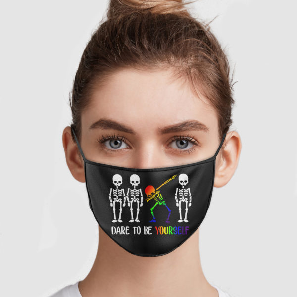 Skeleton Dabbing  Dare To Be Yourself Reusable Face Mask