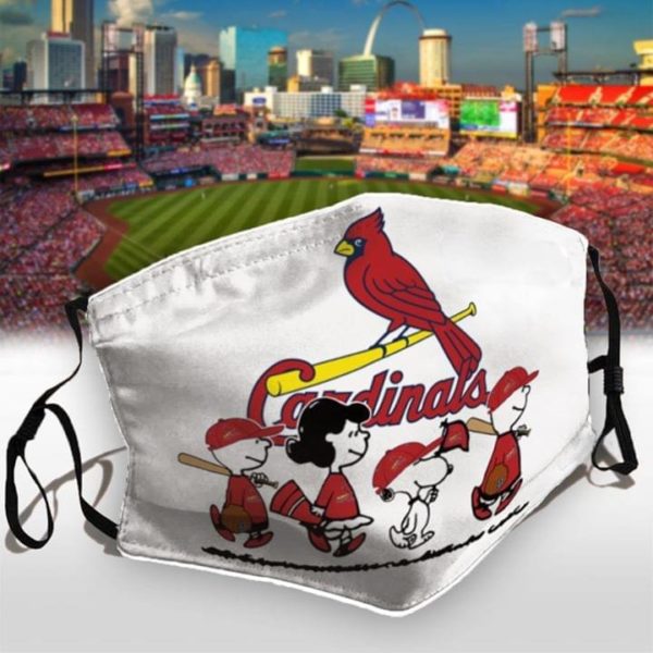 Snoopy St Louis Cardinals Cloth Face Mask Reusable