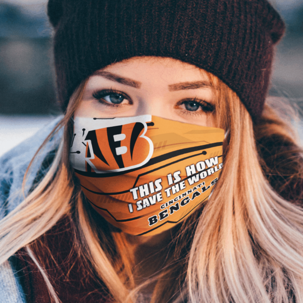 This Is How I Save The World Cincinnati Bengals Cloth Face Mask