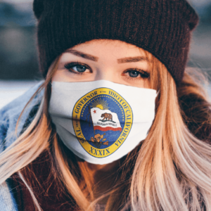 Vintage Funny California Governor Seal My Governor is an idiot Face Mask