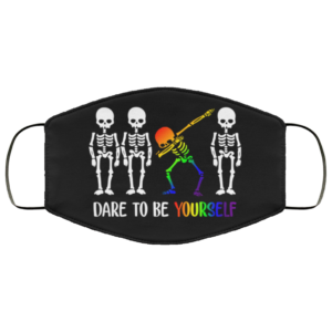 Skeleton Dabbing Dare To Be Yourself Reusable Face Mask