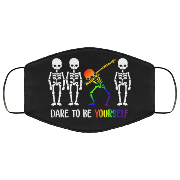 Skeleton Dabbing  Dare To Be Yourself Reusable Face Mask