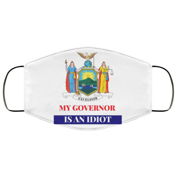 Sarcastic My Governor Is An Idiot New York Politics Face Mask