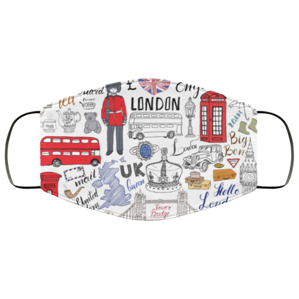 England Pattern Reusable Face Mask