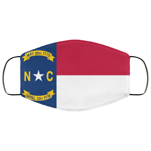 Flag of North Carolina state face mask Washable Reusable