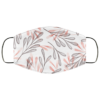 Floral Hand Drawn Leaves Face Mask Washable Reusable