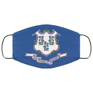 Flag of Connecticut state Cloth Face Mask Reusable