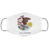 Flag of Illinois state face mask