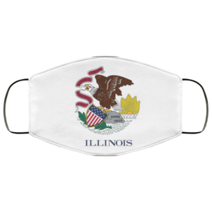 Flag of Illinois state Cloth Face Mask Reusable