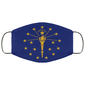 Flag of Indiana state face mask