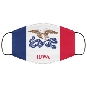 Flag of Iowa state Cloth Face Mask Reusable