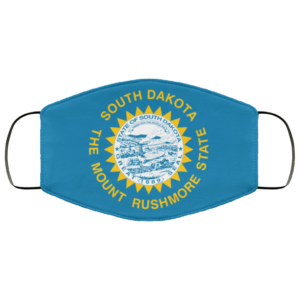 Flag of South Dakota state face mask Washable Reusable