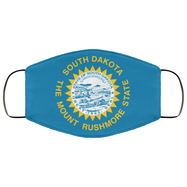 Flag of South Dakota state face mask Washable Reusable