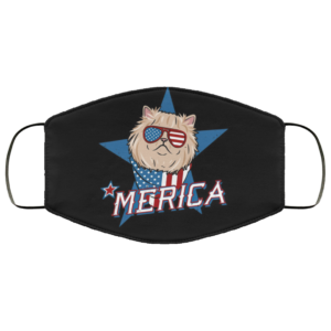 PERSIAN CAT MERICA AMERICAN FLAG Face Mask