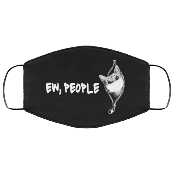 Cat zipper ew people Face Mask