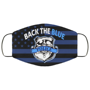 Police Back The Blue Reusable Face Mask