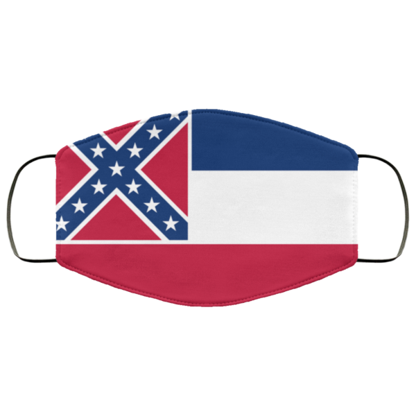 Flag of Mississippi state face mask Washable Reusable