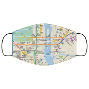 New York City subway map Face Mask Reusable