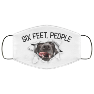 Black Labrador six feet people Face Mask