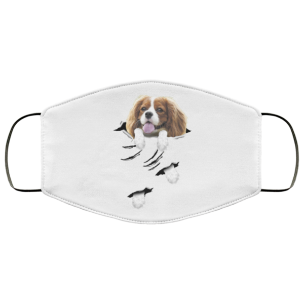 Cavalier King Charles Spaniel Scratch Face Mask