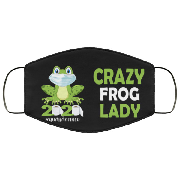 Crazy Frog Lady 2020 Quarantined Reusable Face Mask