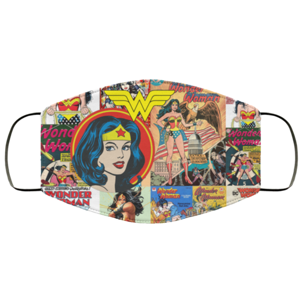 Wonder Woman Comic Reusable Face Mask