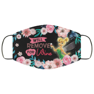 Tinker Bell Will Remove For Wine Funny Tinker Bell Printed Face Mask