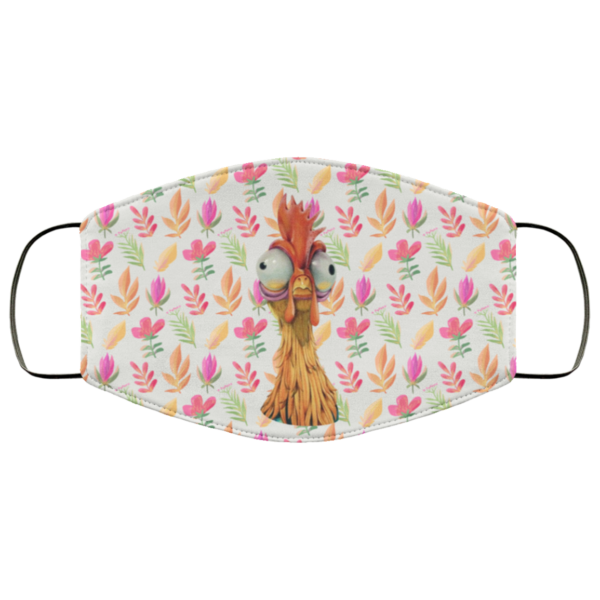 Seamless Floral Face Mask  Funny Flower Chicken Face Mask