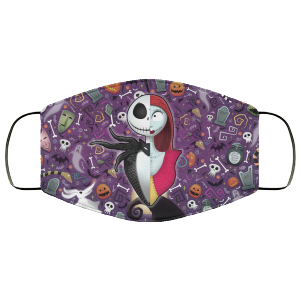Nightmare Before Christmas Jack Skellington and Sally Face Mask