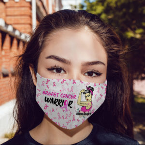 Breast Cancer Warrior Unbreakable Face Mask Breast Cancer Awareness Face Mask