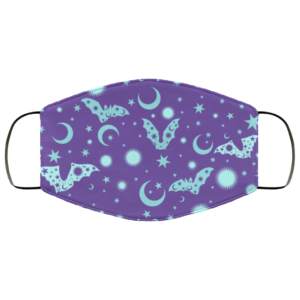 Purple Bat Witchy Cute Mask Face Mask