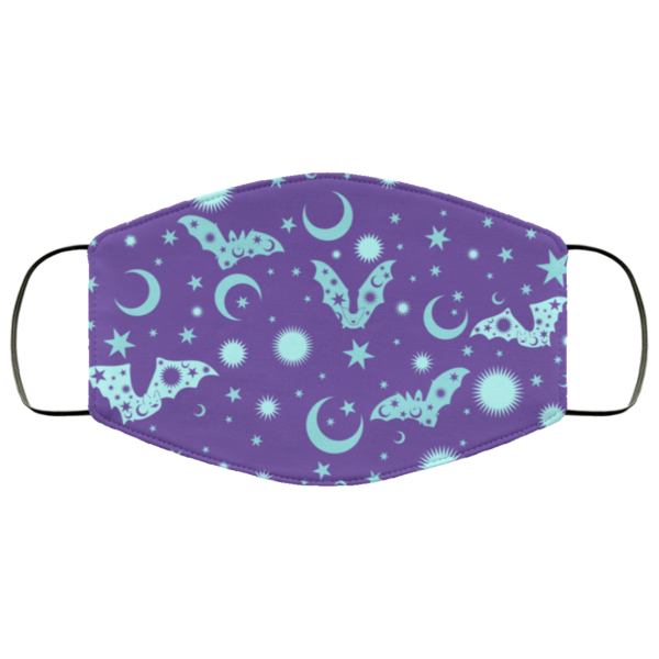 Purple Bat Witchy Cute Mask Face Mask