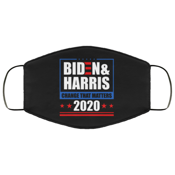 Biden Harris 2020 Change That Matters Face Mask Biden Harris 2020 Face Mask