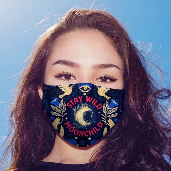 Stay Wild Moon Child Hippie Face Mask