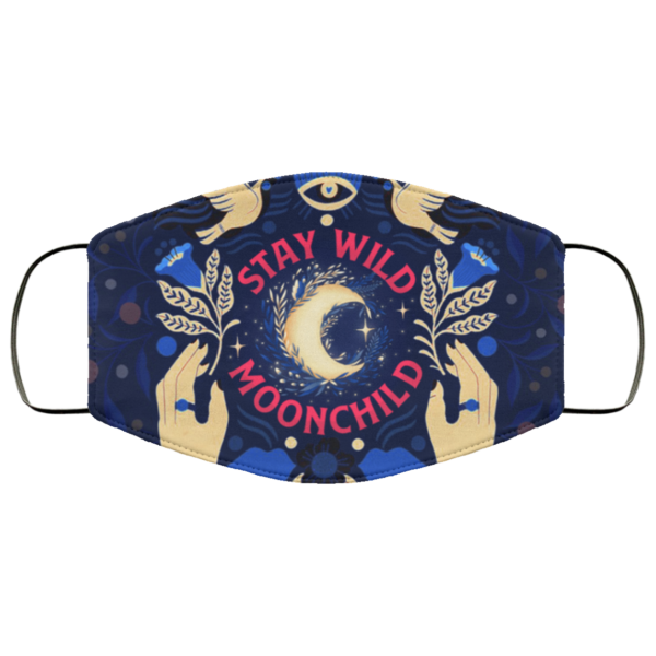 Stay Wild Moon Child Hippie Face Mask