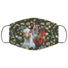 Seamless Floral Face Mask  Funny Flower Chicken Face Mask