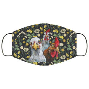 Seamless Floral Face Mask Flower Chicken Face Mask